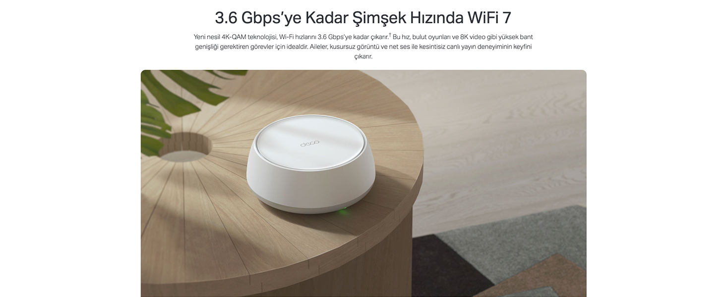 Tp-Link Deco BE22 (2-Pack) | Wi-Fi 7 Mesh Sistemi | BE3600 Fiyatı